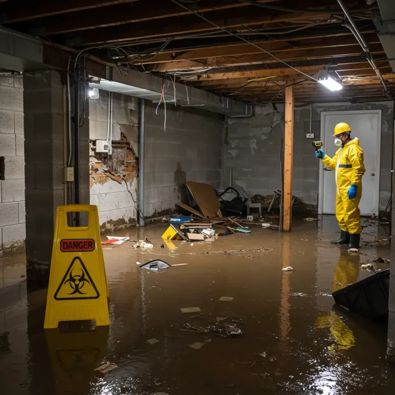 Flooded Basement Electrical Hazard in Brookwood, AL Property